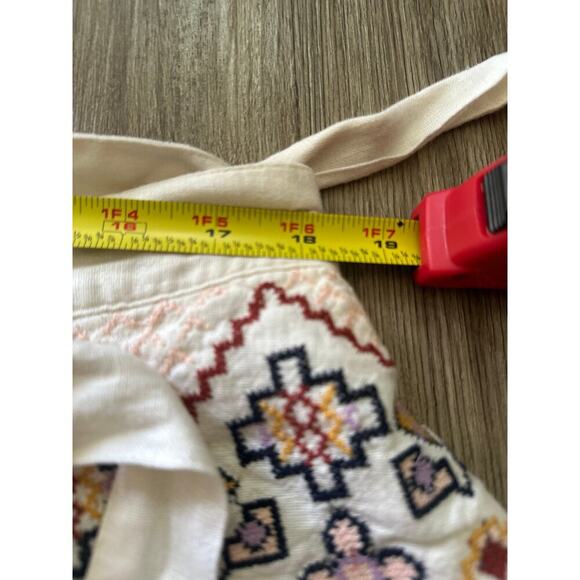 NWOT Denim & Co Canyon Retreat Oasis Embroidered Linen Skirt Size L Boho Chic - Picture 4 of 8